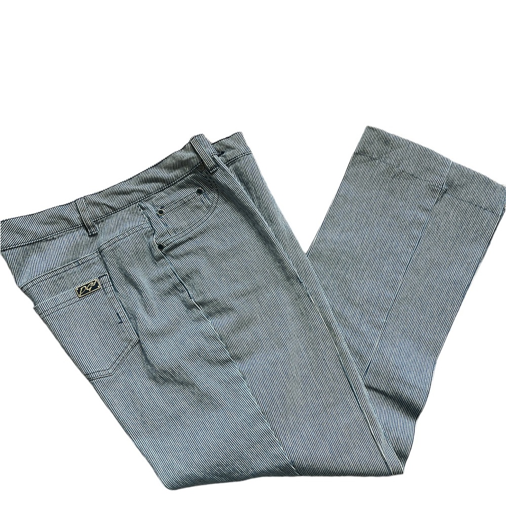 DG2 Diane Gilman pinstriped blue white jeans Size 12P